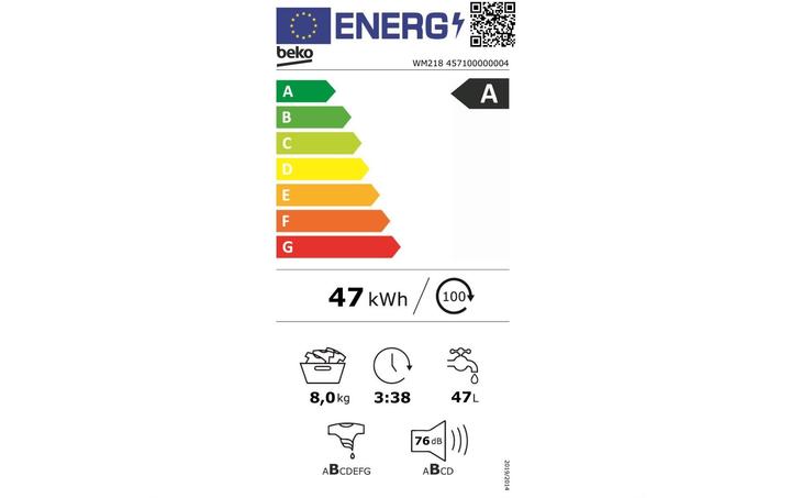 Image du produit Beko Waschmaschine WM218 (8 kg, Gauche)