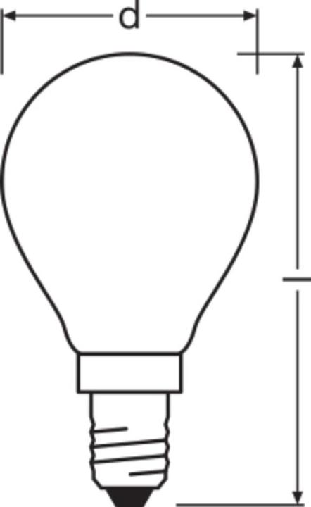 Actual product image Osram LED Drop Lamp (E14, 4.80 W, 470 lm, 1 x, F)