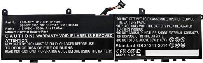 Image du produit Lenovo Interne, 4c, 80.4Wh, LiIon (4 cellules, 5235 mAh)