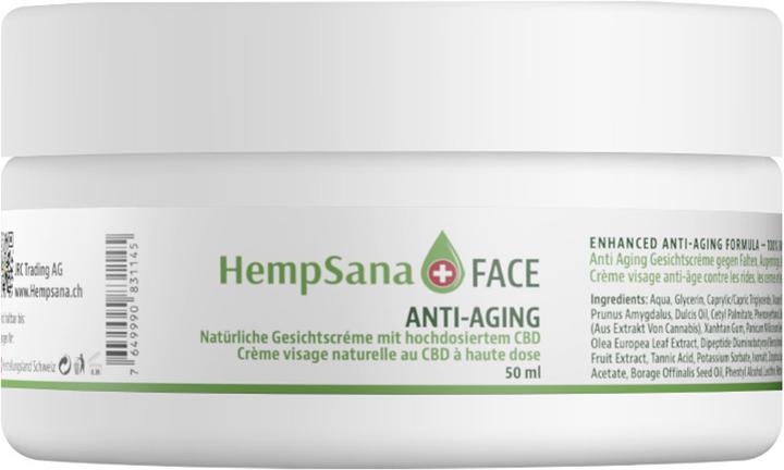 Immagine prodotto HempSana Crema viso naturale anti-invecchiamento Crema ad alto dosaggio di CBD (50 ml)