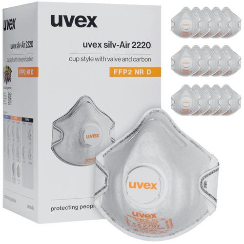 Actual product image Uvex Safety 15 uvex breathing masks silv-Air classic 2220 FFP2 DIN EN 149:2001 (FFP2, 1 x)