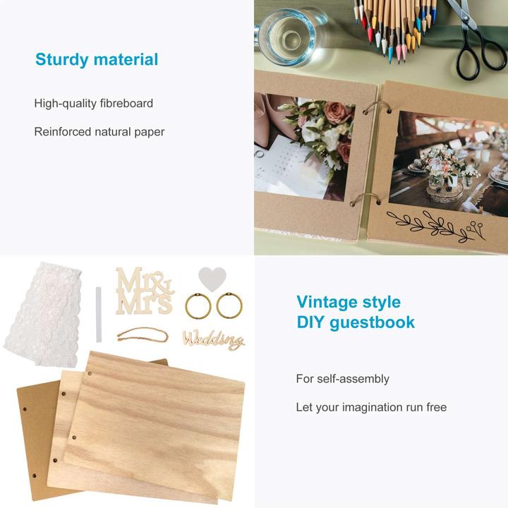 Actual product image Intirilife Wedding book Mr & Mrs Vintage DIY