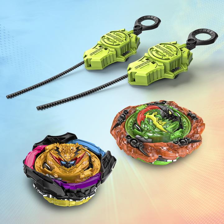 Productafbeelding Hasbro Beyblade Burst QuadStrike Light Ignite Beyblade Stadion Strijdset (Duits, Frans, Italiaans, Engels, Nederlands, Zweeds, Noors, Pools)