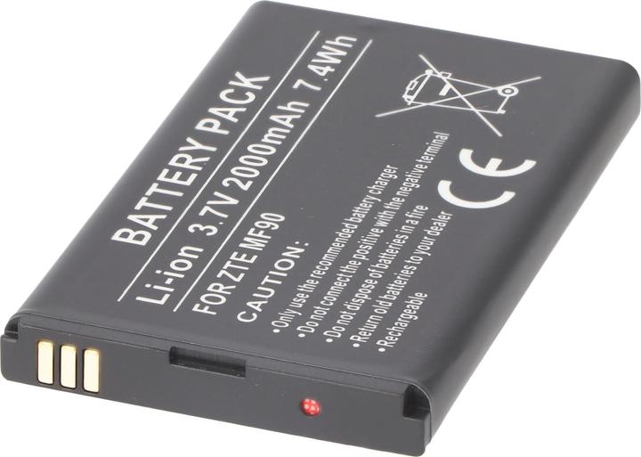 Actual product image AccuCell Akku ZTE MF90 (1 pcs., Device specific, 2000 mAh, Battery + charger)
