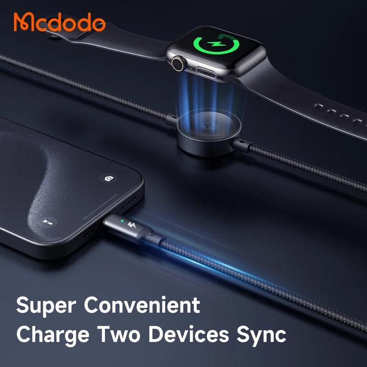 Produktbild Mcdodo 2 in 1 Set USB-C auf USB-C Ladekabel & Wireless Ladegerät für Apple Watch (1.50 m, USB 3.2 Gen 1)
