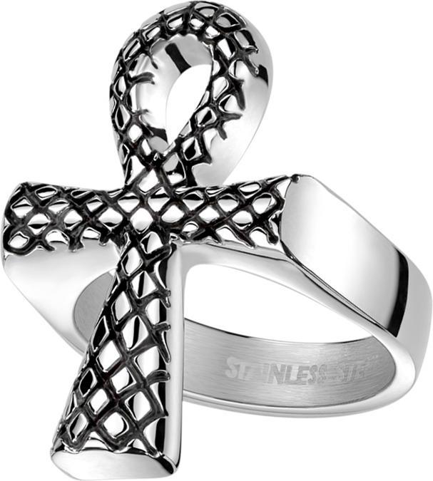 Immagine prodotto Star Piercing Anello in argento con croce e motivo a serpente (Acciaio chirurgico 316L, senza ottone)