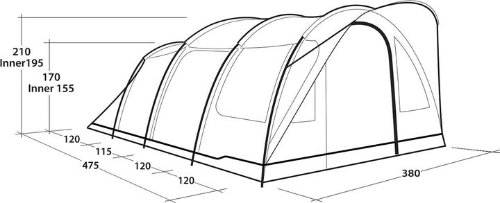 Produktbild Outwell Tent Sky 6 (111475) (Tunnelzelt, 21.10 kg, 6 Personen)