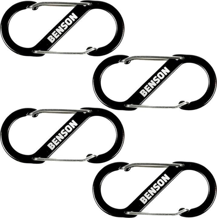 Produktbild Benson Karabinerhaken Doppelset 4 Stück, S-Clip, 4×9cm