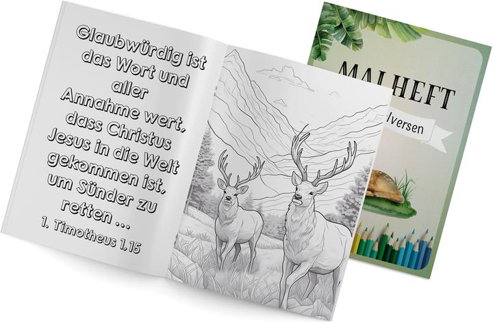 Produktbild Malheft mit Bibelversen