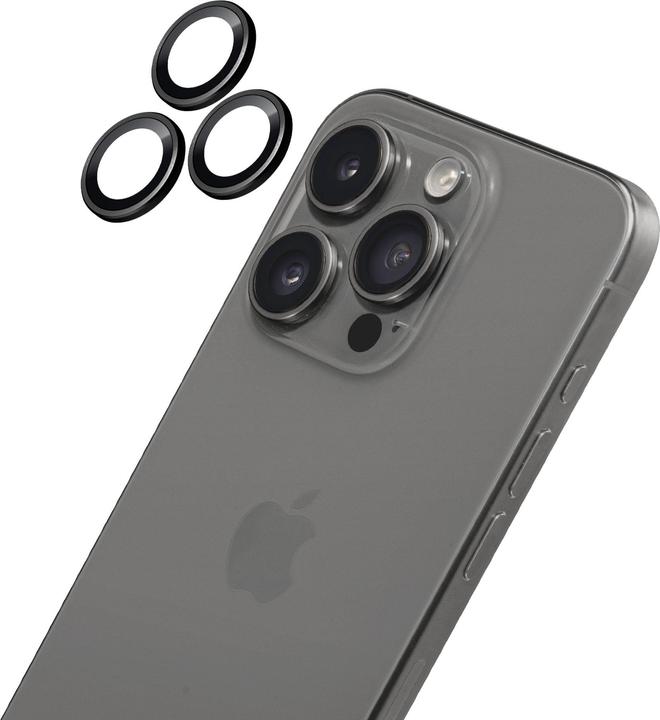 Produktbild Laut Prime GLS Camera Ring Protector iPhone 16 Pro / 16 Pro Max Black (1 Stück, Apple iPhone 16 Pro Max, Apple iPhone 16 Pro)