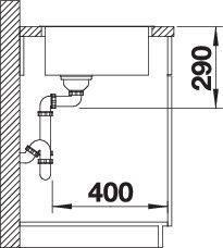 Actual product image Blanco Andano 500-IF (Top-mounted sink, 44 cm, 54 cm)