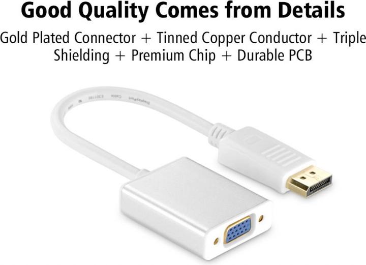 Immagine prodotto Ugreen Convertitore adattatore da Display Port a VGA (VGA)