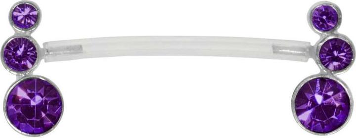 Bijouteria Nipple piercing (Crystal, Silver 925, Bioplastic)