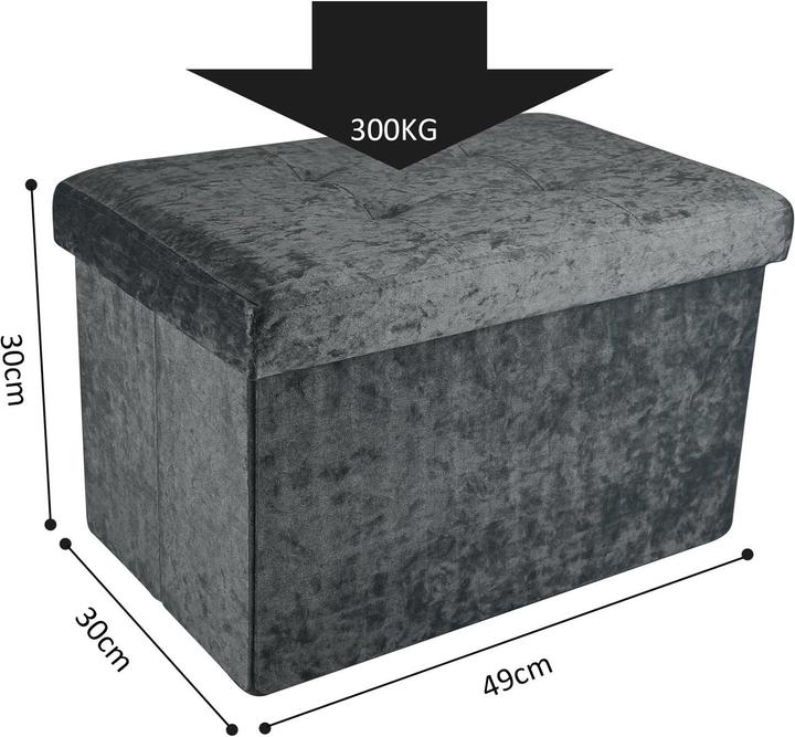 Actual product image Intirilife Bench Velvet Grey (49.30 cm)
