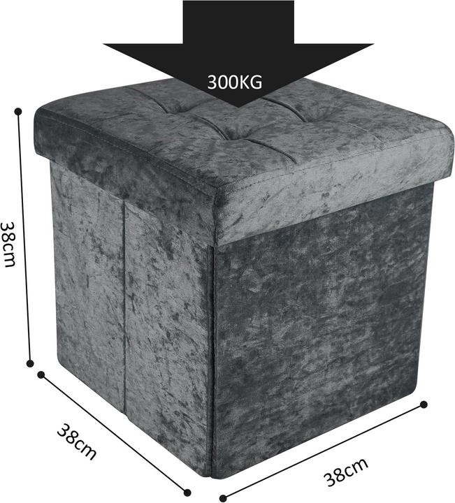 Actual product image Intirilife Seat Cube Velvet Grey