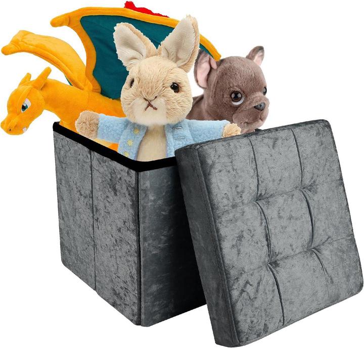 Actual product image Intirilife Seat Cube Velvet Grey
