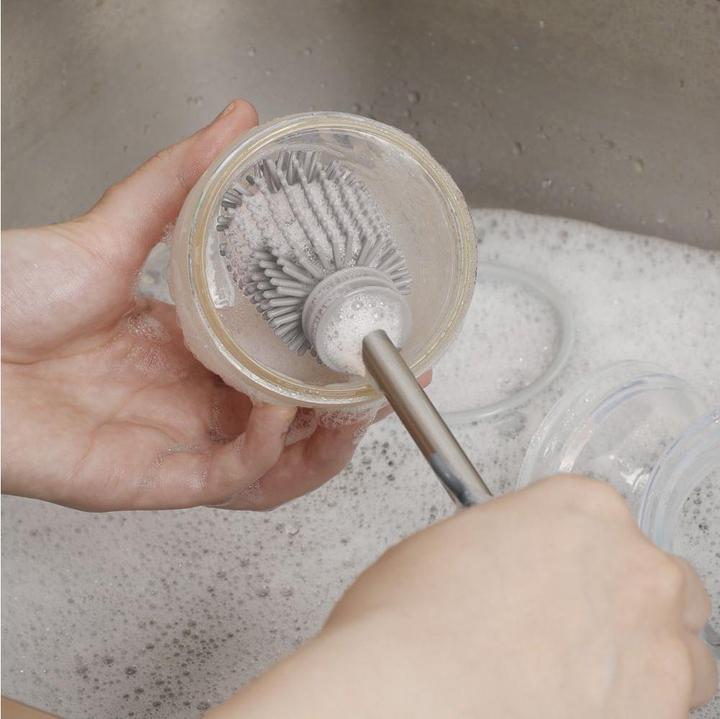 Immagine prodotto Haakaa Kit di spazzole di pulizia in silicone - Grigio Suva