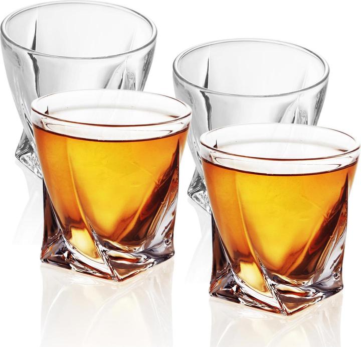 Actual product image Intirilife 4x Whisky Glass 'TWISTED (4 x, Whisky glass)
