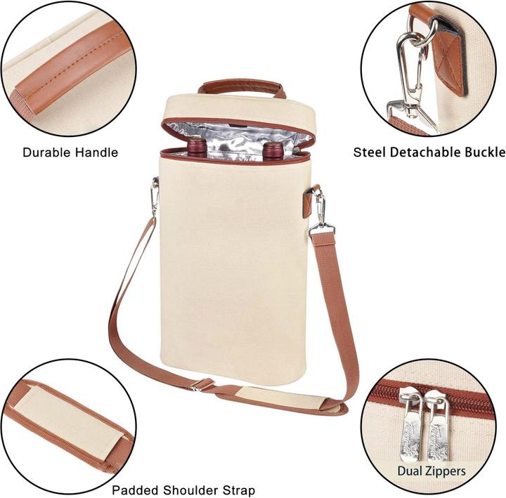 Actual product image Intirilife Bottle cooler carrier bag insulated