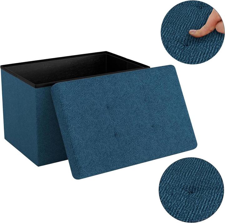 Actual product image Intirilife Bench 49x30x30 cm OCEAN BLUE (30.49 cm)