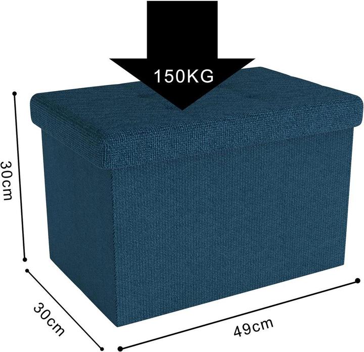 Actual product image Intirilife Bench 49x30x30 cm OCEAN BLUE (30.49 cm)