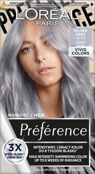 Immagine prodotto L'Oréal Paris L'Oreal Preference Vivid Colors Tintura per capelli 10.112 Grigio Argento (10.112 Grigio argento)