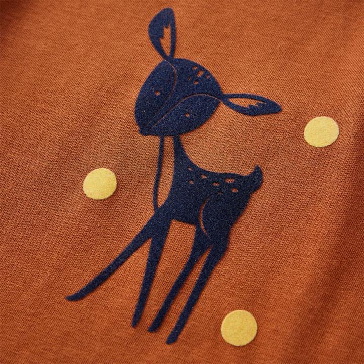 Produktbild VidaXL Kinder-Langarmshirt Cognac 128,Material: 95 % Baumwolle. 5 (128)