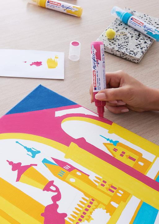 Actual product image Edding Acrylic marker 5000 Wide (Neon pink, 10 mm, 1 x)