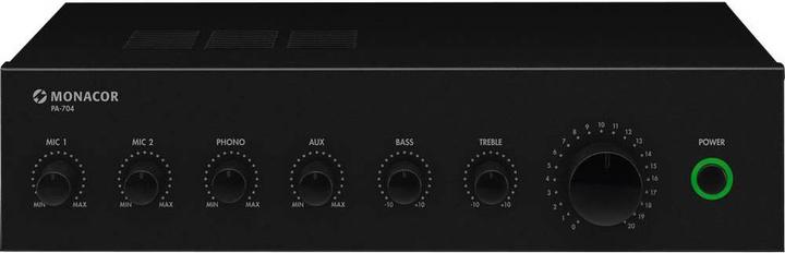 Actual product image Monacor PA-704 ELA Amplifier 70W 4-Channel (Amplifier)