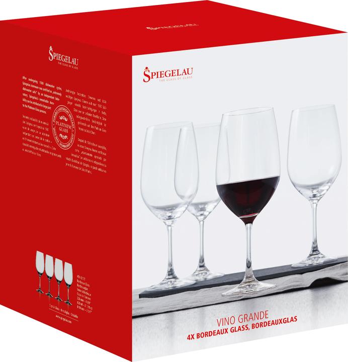 Image du produit Spiegelau Verre à Bordeaux VINO GRANDE (62 cl, 4 Verres, Verres à vin rouge)