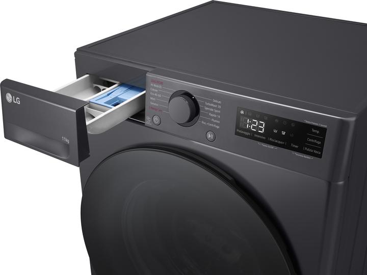 Produktbild LG F4R5011TSMB Waschmaschine 11kg AI DD, Klasse A-10%, 1400 U/min, TurboWash, Dampf (11 kg, Links)