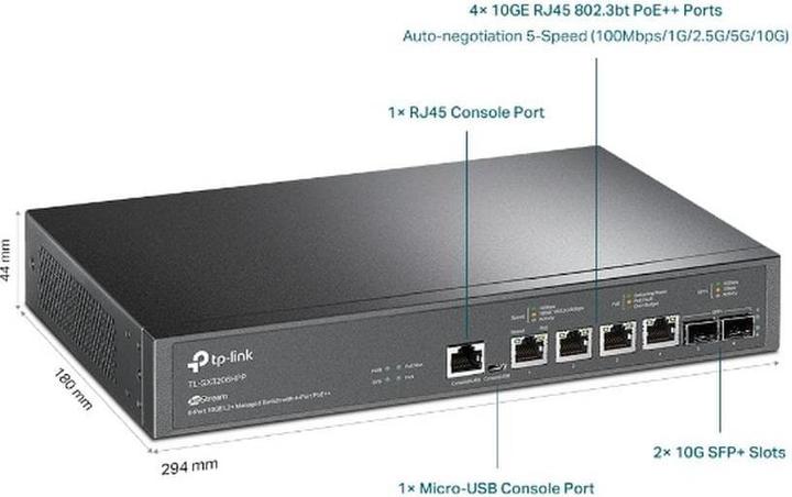 Actual product image TP-Link TL-SX3206HPP (6 Ports)