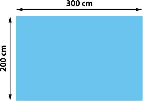 Actual product image Swisshandel24 Pool cover heat tarpaulin cover tarpaulin solar cover, thickness: 200 µm - rectangular 3x2m bl