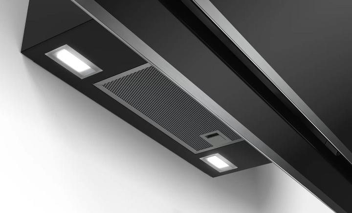 Immagine prodotto Bosch Hausgeräte Serie 4 da parete 90 cm in vetro trasparente stampato nero DWK97IM60 (Cappuccio)