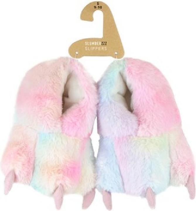 Image du produit Slumberzzz Chaussons à griffes super doux pour enfants/enfants en forme de licorne et de pastel (27, 28)