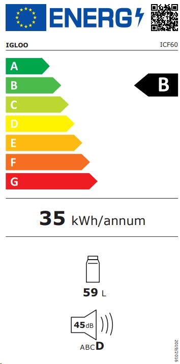 Energie-Label Igloo ICF 60 (62 l)