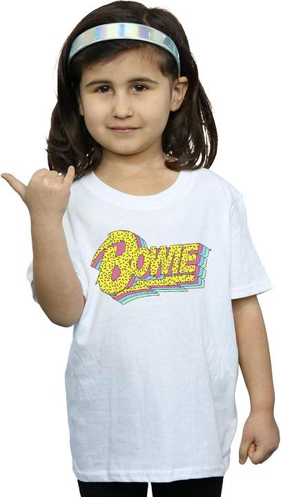 Immagine prodotto David Bowie Moonlight 90s Logo Maglietta Ragazze (116)