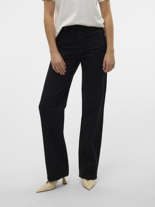 Actual product image Vero Moda VMTESSA Hohe Taille Weiter Beinschnitt Jeans Weit geschnitten (W28/L32)