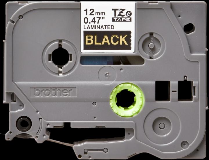 Actual product image Brother Tze-334 (1.20 cm, Gold, Black)