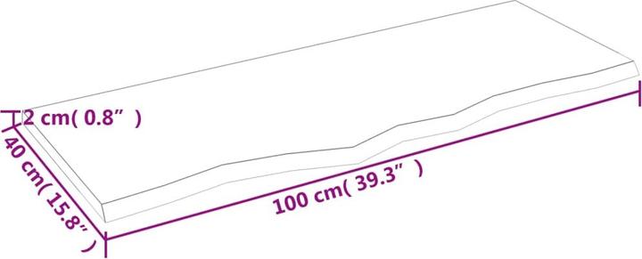 Actual product image VidaXL Gianna (100 x 2 x 40 cm)