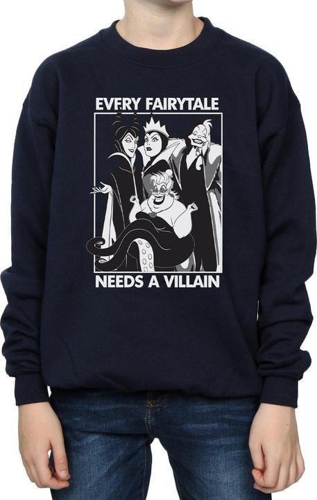 Actual product image Disney Boys Every Fairy Tale Needs A Villain Sweatshirt (128)