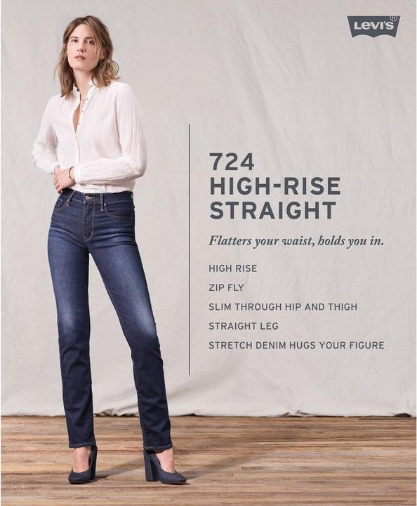 Image du produit Levis 724 Jeans High Rise Straight soft black (W27/L30)