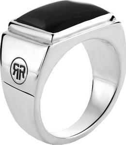 Rebel Rose - Timeless Square Onyx Lowneck Silver Ring RR-RG030-S - Circuit: 69mm (69)