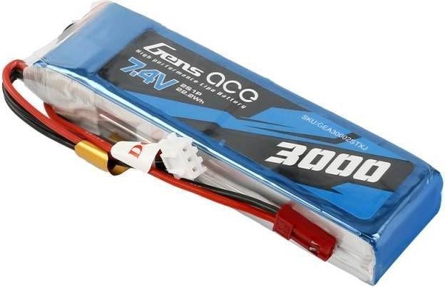 Produktbild Gens Ace 3000mAh 7.4V 1C 2S1P LiPo Battery (7.40 V, 3000 mAh)