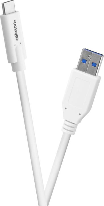 Produktbild Celexon USB-C auf USB-A Kabel - USB 3.2 Gen 2x1 1,0m, weiss (1 m, USB 3.2 Gen 2)