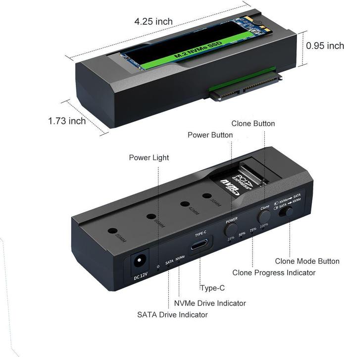 Produktbild CoreParts USB-C 10Gbps to dual bay