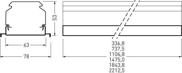 Produktbild Trilux 07650IP BL-M L150 01 Blindabeckung Metall weiss