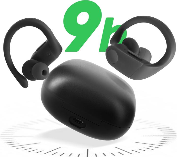 Produktbild Avizar Bluetooth Sportkopfhörer, Ohrbügel + Ladebox (keine Geräuschunterdrückung, Kabellos)