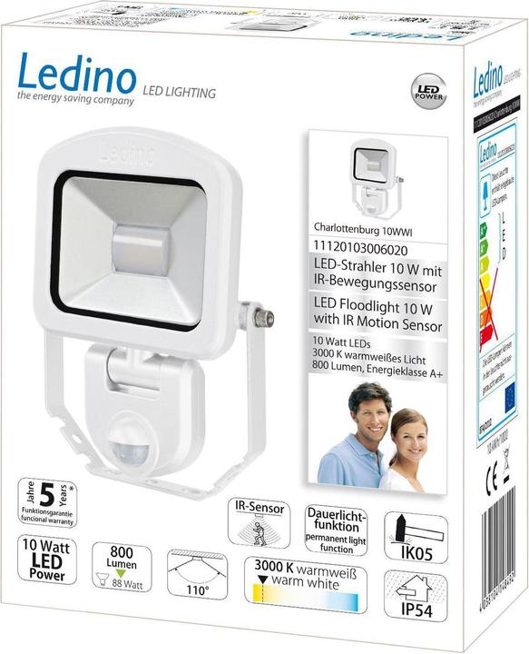 Produktbild Ledino LED-Strahler m. Sensor (800 lm, IP54)