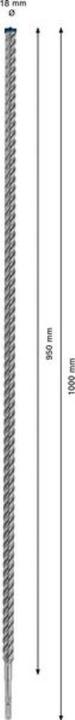 Immagine prodotto Bosch Professional Zubehör Trapano a percussione EXPERT SDS plus-7X, 18 x 950 x 1000 mm (18 mm)